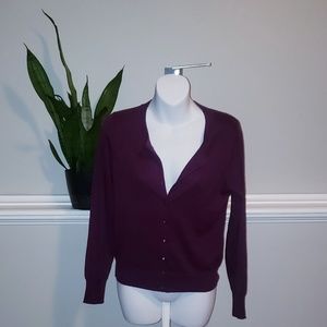 Banana Republic Purple Cardigan Size Medium